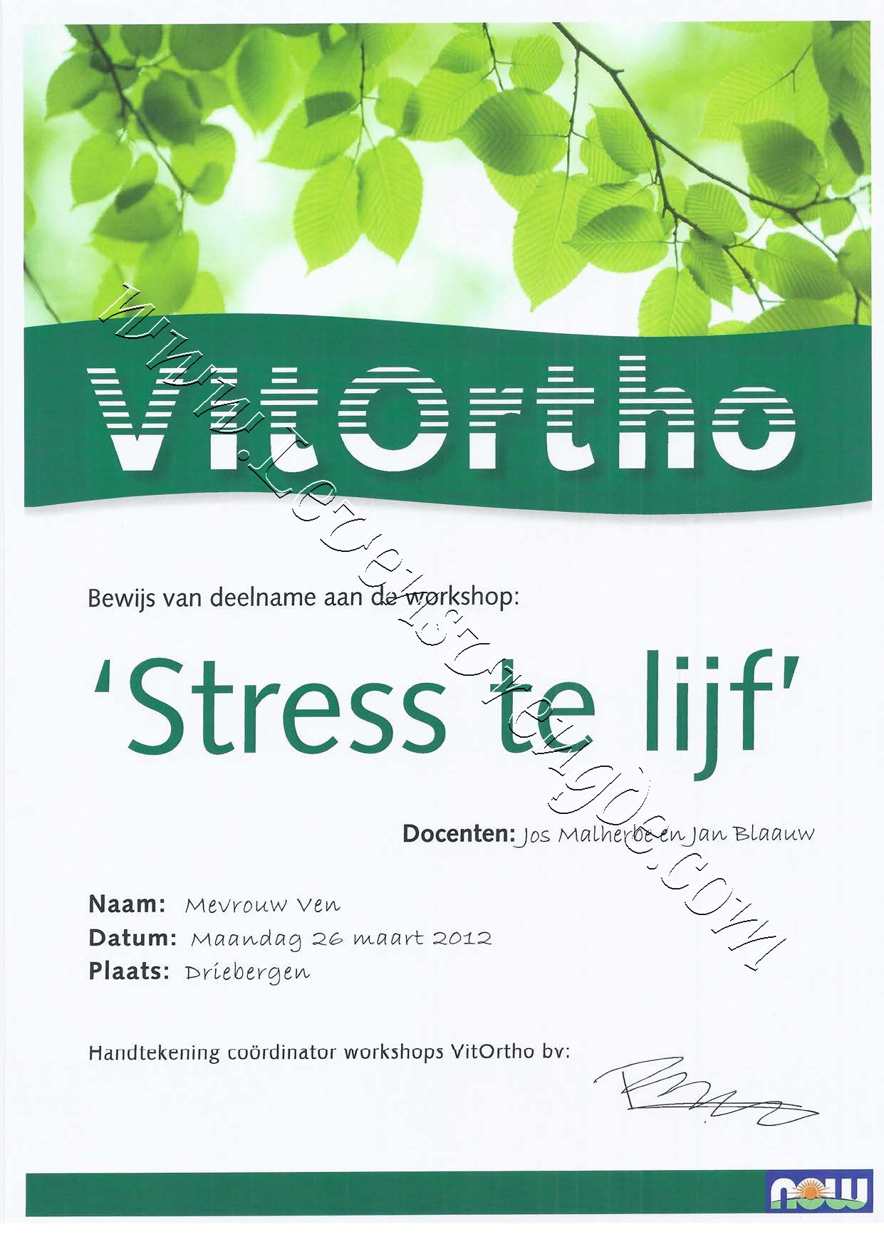 Stress te lijf